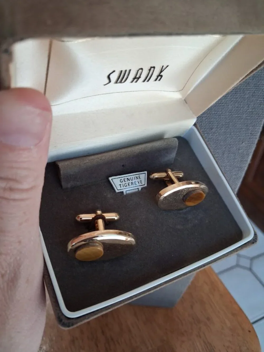 Tiger's Eye Swank cufflinks